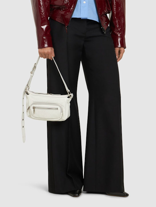 MARGESHERWOOD: Mini Outpocket glossy leather hobo bag - women_1 | Luisa Via Roma