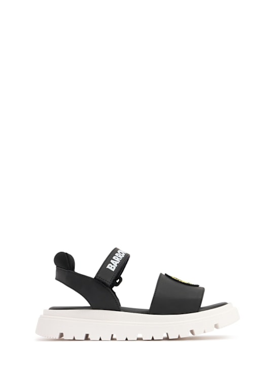 Barrow: Synthetic sandals - Black - kids-boys_0 | Luisa Via Roma