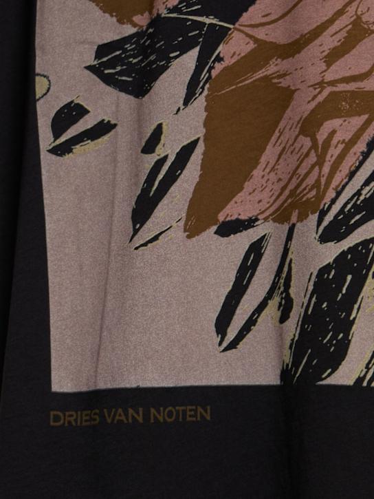 Dries Van Noten: Huin cotton jersey t-shirt - Black - men_4 | Luisa Via Roma