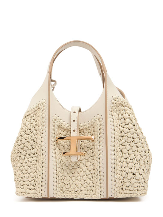 Tod's: Mini T crochet shopping bag - women_0 | Luisa Via Roma