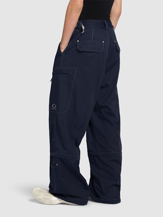 Balenciaga: Utility tech & cotton work pants - Navy - men_2 | Luisa Via Roma