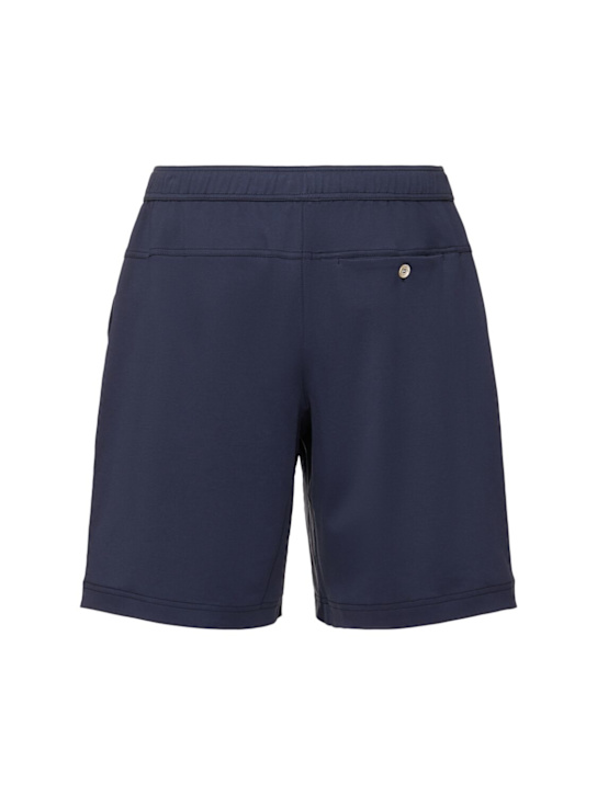 Brunello Cucinelli: Cotton tennis shorts - Blue - men_3 | Luisa Via Roma