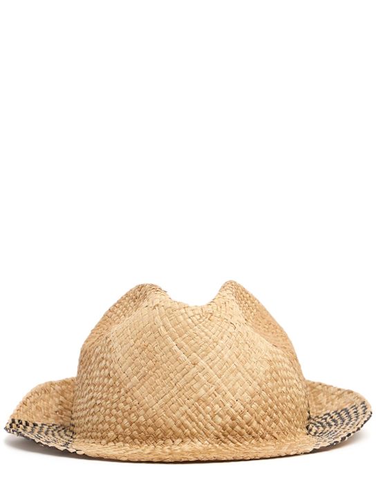 Bonpoint: Rafia bucket hat - Beige - kids-boys_0 | Luisa Via Roma