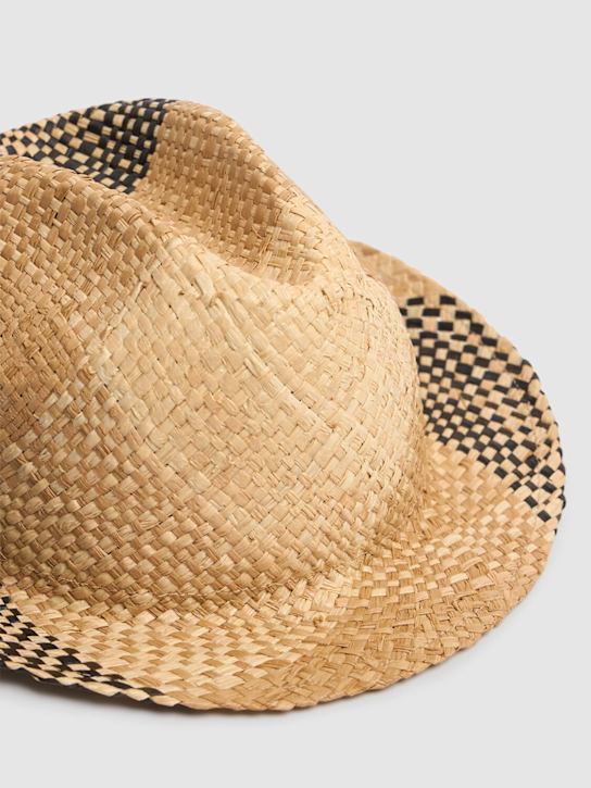 Bonpoint: Rafia bucket hat - Beige - kids-boys_1 | Luisa Via Roma
