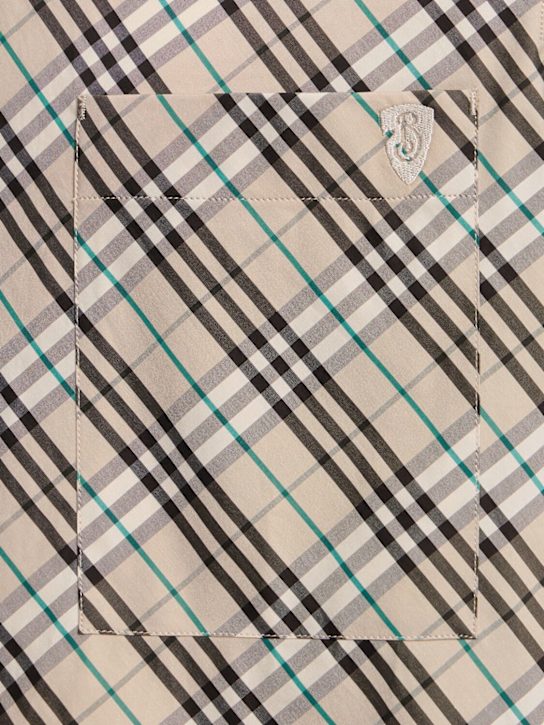 Burberry: Bias cut Check shirt - Husk Ip Check - men_4 | Luisa Via Roma