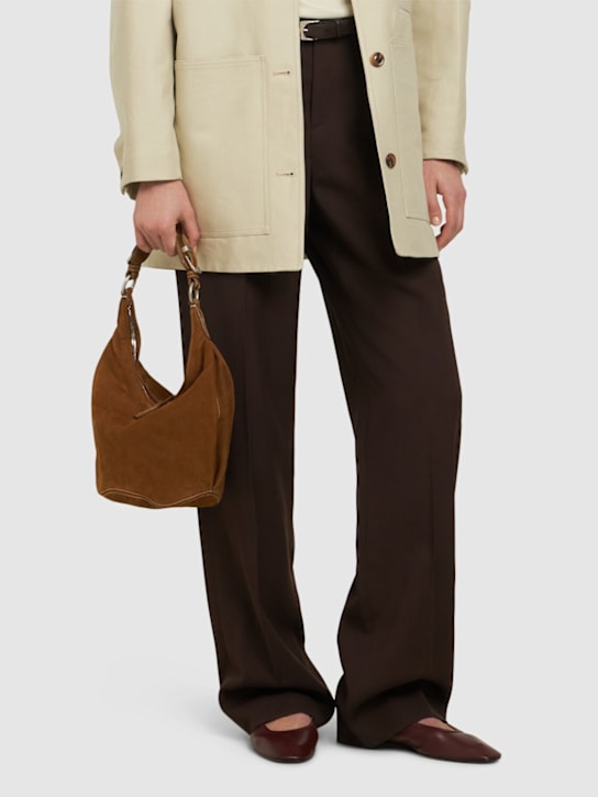 MARGESHERWOOD: Pumpkin nubuck shoulder bag - women_1 | Luisa Via Roma