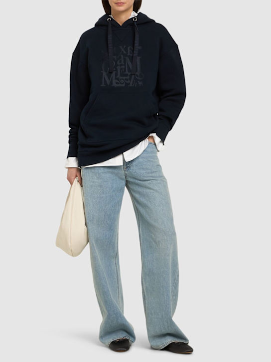 'S Max Mara: Musa jersey logo oversized hoodie - women_1 | Luisa Via Roma