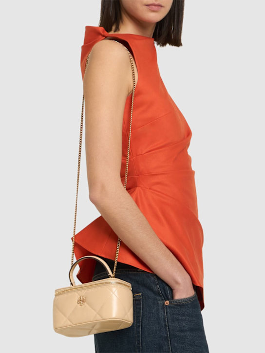 Tory Burch: Kira pavé logo diamond quilt vanity case - women_1 | Luisa Via Roma