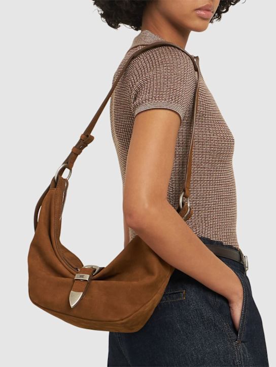 MARGESHERWOOD: Medium Belted nubuck shoulder bag - women_1 | Luisa Via Roma