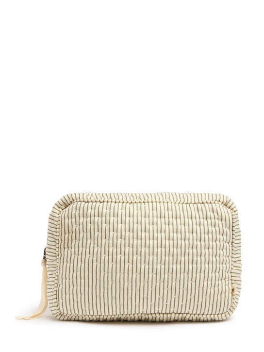 Konges Sløjd: Quilted cotton toiletry bag - Beige - kids-girls_0 | Luisa Via Roma