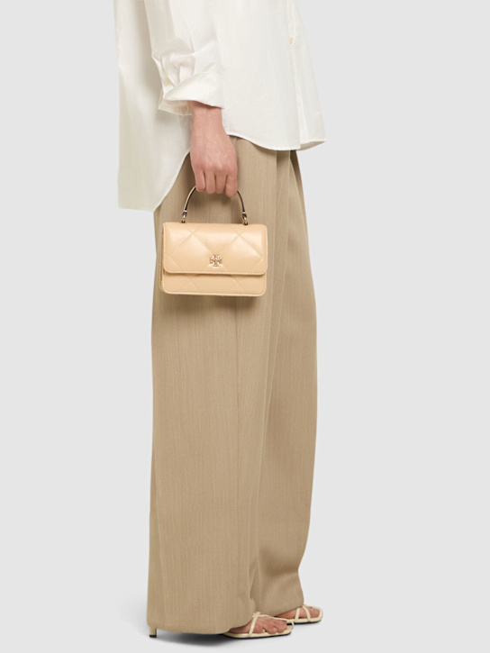 Tory Burch: Mini Kira pavé logo diamond quilted bag - women_1 | Luisa Via Roma