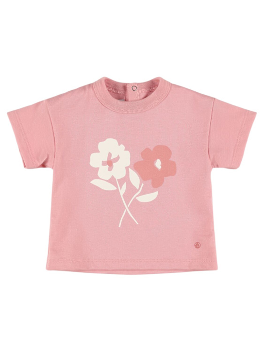 Petit Bateau: T-shirt in jersey di cotone stampato - kids-girls_0 | Luisa Via Roma