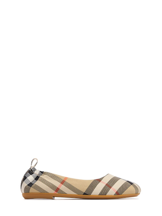 Burberry: Ballerine con stampa check - kids-girls_0 | Luisa Via Roma