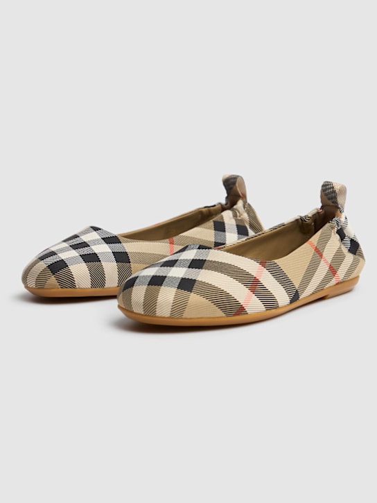 Burberry: Ballerine con stampa check - kids-girls_1 | Luisa Via Roma
