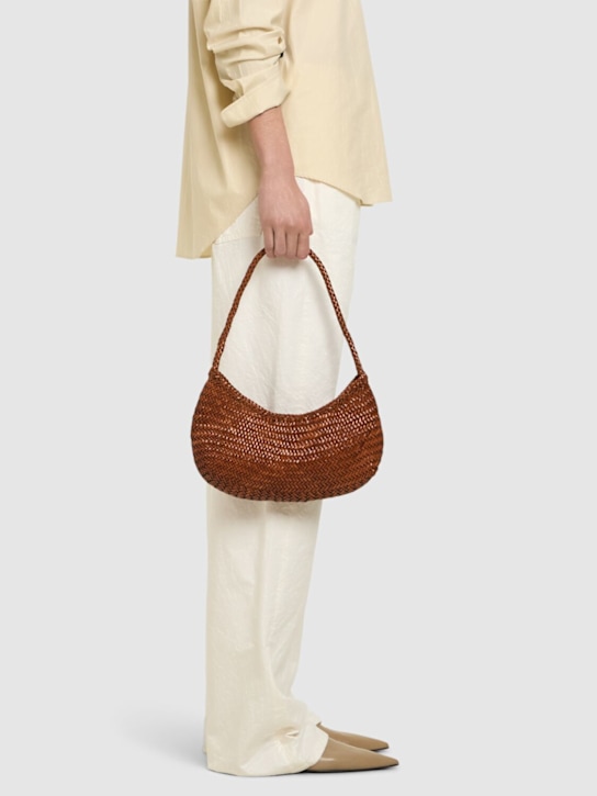 Dragon Diffusion: Nova Luna leather shoulder bag - Tan Black Edge - women_1 | Luisa Via Roma