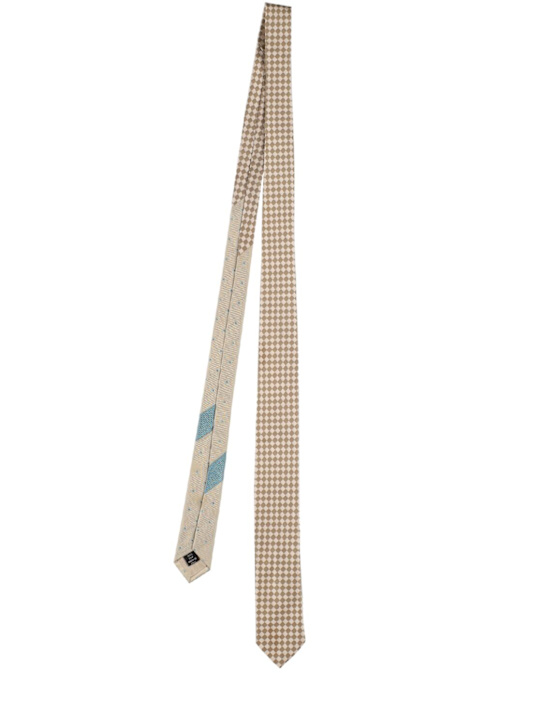 Dries Van Noten: Classic jacquard silk tie - men_0 | Luisa Via Roma