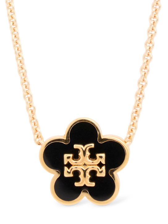 Tory Burch: Kira enamel flower pendant necklace - women_0 | Luisa Via Roma