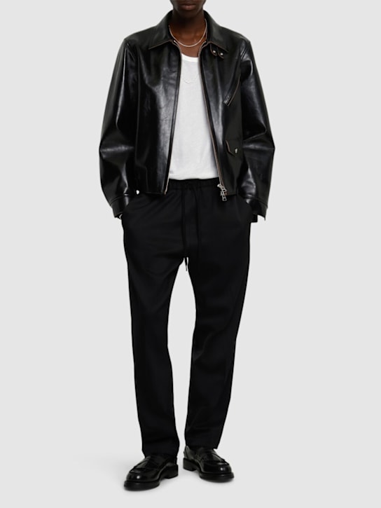 MM6 Maison Margiela: Tailored wool blend jogger pants - men_1 | Luisa Via Roma