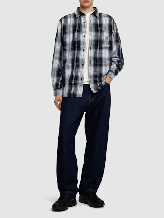 Carhartt WIP: Blanton loose fit check shirt - Mizar - men_1 | Luisa Via Roma