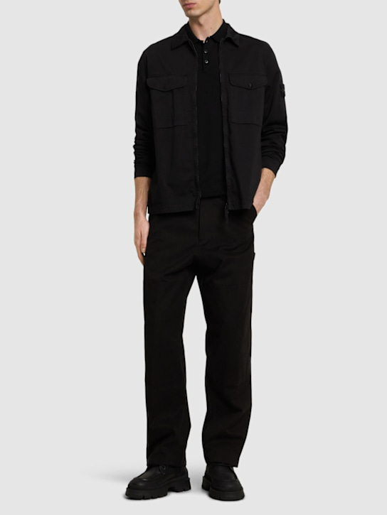 Stone Island: Zipped overshirt - men_1 | Luisa Via Roma
