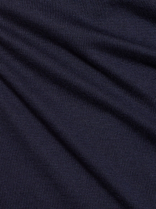 Lardini: Knit cotton crewneck sweater - Blue - men_4 | Luisa Via Roma