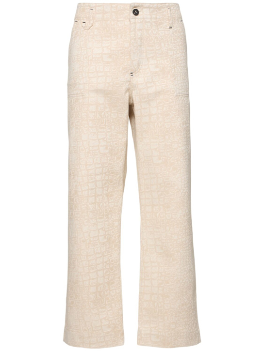 Jacquemus: Le de-nîmes fernando croc printed pants - men_0 | Luisa Via Roma