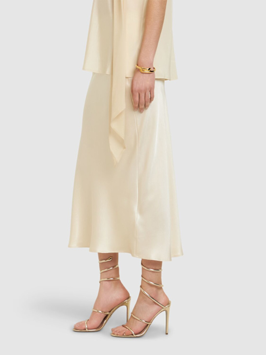 René Caovilla: 105mm Mirror leather sandals - Platinum - women_1 | Luisa Via Roma