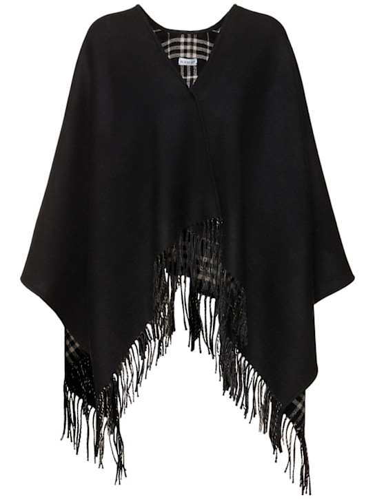 Burberry: Wendbares Cape aus Wolle - women_0 | Luisa Via Roma