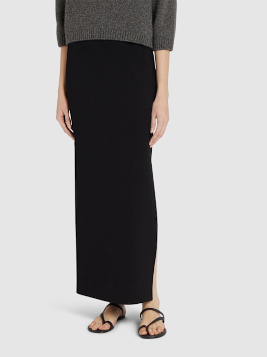 Khaite: 10mm Aimee leather thong sandals - Black - women_1 | Luisa Via Roma