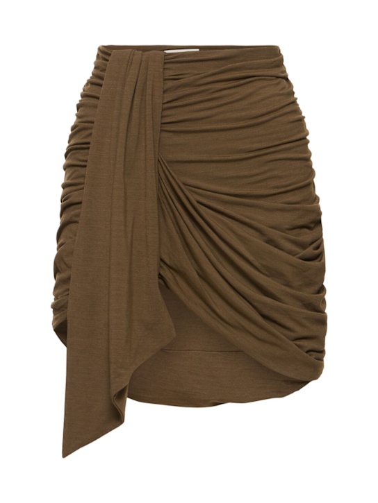 Isabel Marant: Andora stretch jersey mini skirt - women_0 | Luisa Via Roma