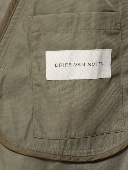 Dries Van Noten: Rannon long coat - Khaki - men_6 | Luisa Via Roma