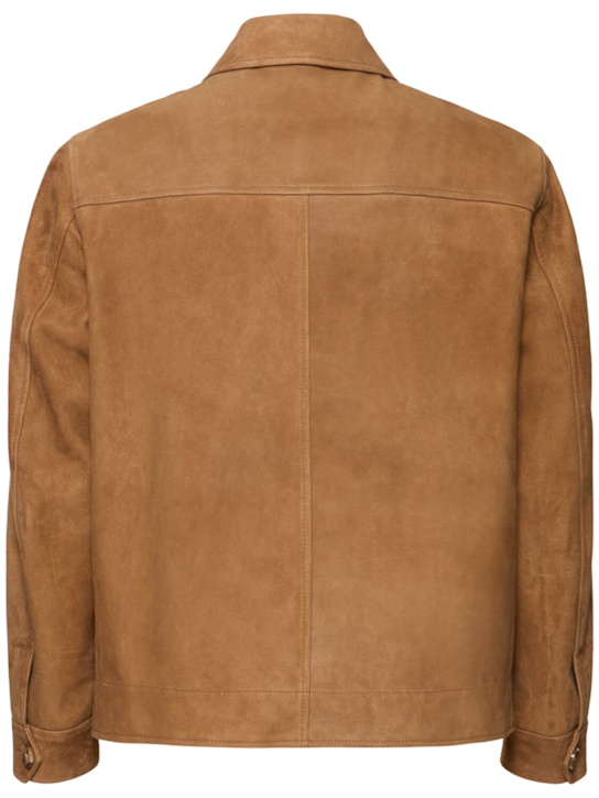 Lardini: Leather jacket - Brown - men_3 | Luisa Via Roma