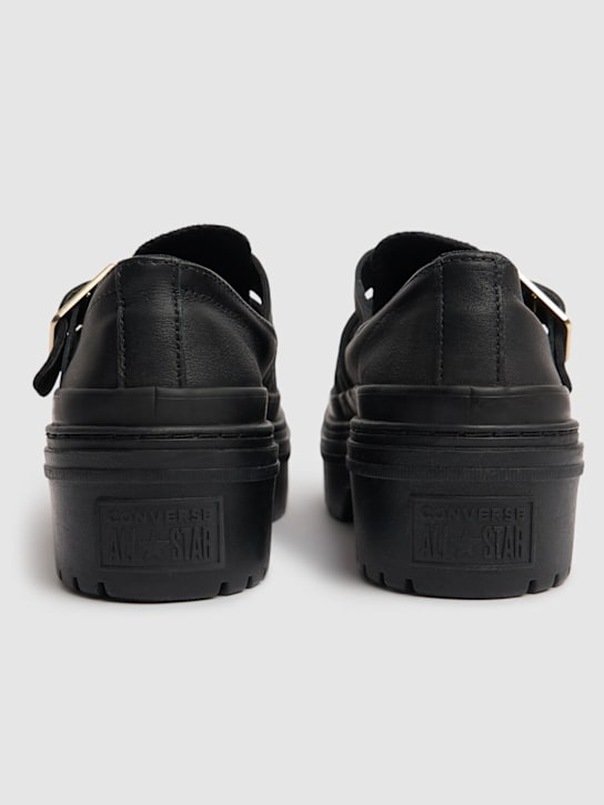 Converse: Mary Jane lugged heel platform wedges - Black - women_2 | Luisa Via Roma