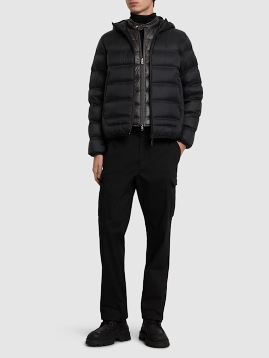 Moncler: Gardy nylon down jacket - Black - men_1 | Luisa Via Roma