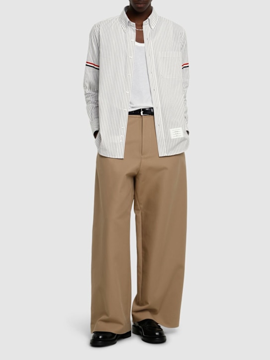 Thom Browne: Straight fit cotton shirt - men_1 | Luisa Via Roma
