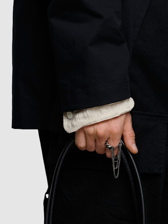 Ann Demeulemeester: Gitt chains ring - men_2 | Luisa Via Roma
