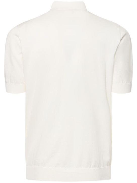 Lardini: Cotton polo - White - men_3 | Luisa Via Roma