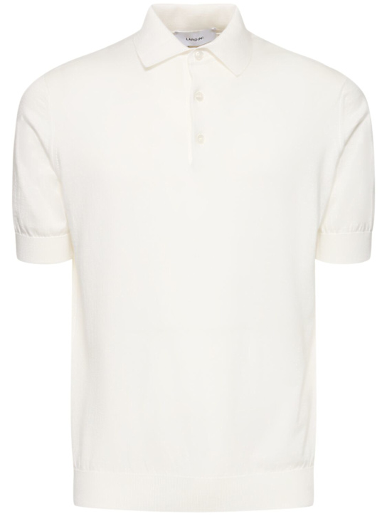Lardini: Cotton polo - White - men_0 | Luisa Via Roma