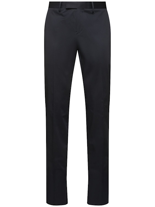 Lardini: Stretch cotton pants - Blue - men_0 | Luisa Via Roma