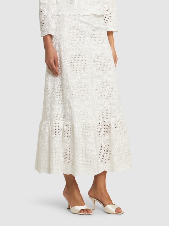 Jimmy Choo: 70mm Skye satin mules - Ivory - women_1 | Luisa Via Roma