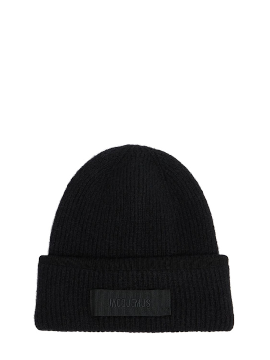 Jacquemus: Le Bonnet gros grain alpaca blend hat - women_0 | Luisa Via Roma
