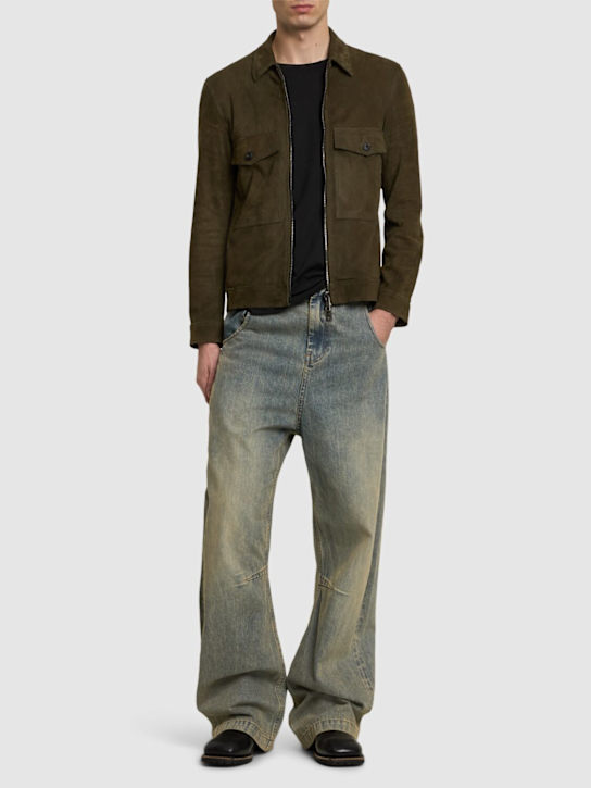 Giorgio Brato: レザージップジャケット - men_1 | Luisa Via Roma