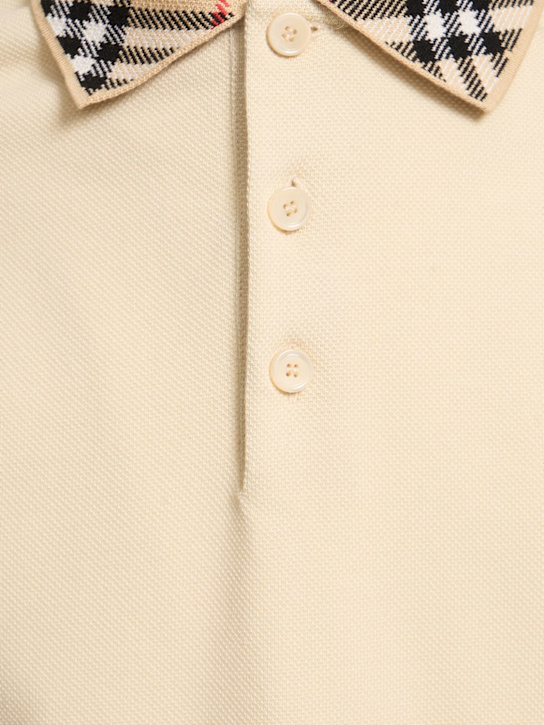 Burberry: Kariertes Poloshirt - Hasselnuss - men_4 | Luisa Via Roma