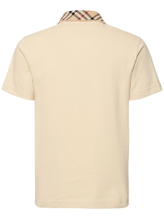 Burberry: Kariertes Poloshirt - Hasselnuss - men_3 | Luisa Via Roma