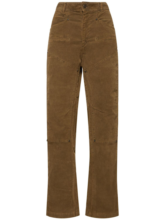 Isabel Marant: Emmy velvet straight pants - women_0 | Luisa Via Roma