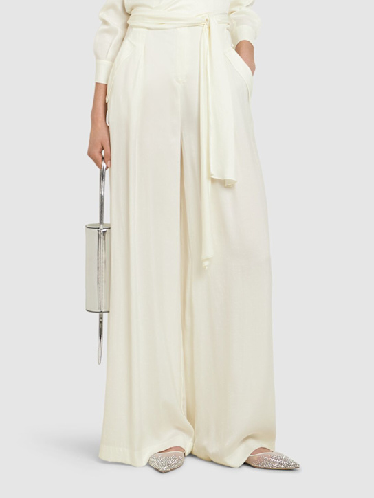 Jimmy Choo: 10mm Love mesh flats - White/Silver - women_1 | Luisa Via Roma