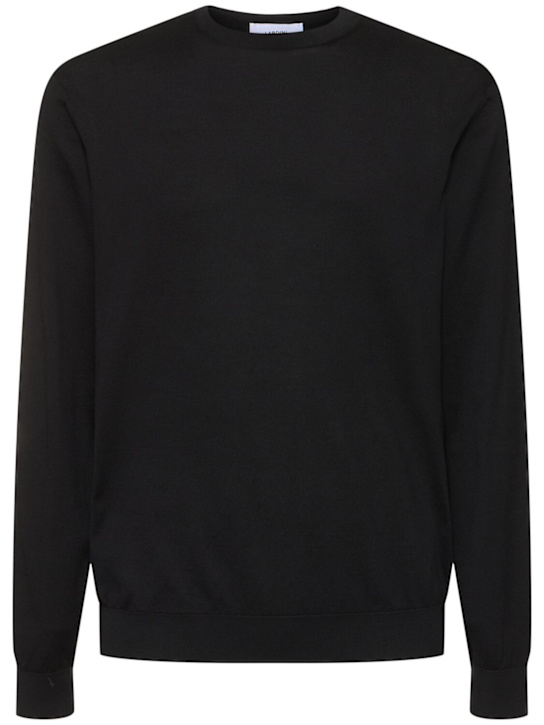 Knit cotton crewneck sweater