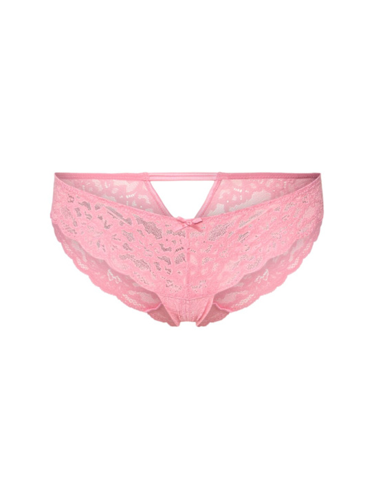 Fleur Du Mal: Charlotte crotchless briefs - women_0 | Luisa Via Roma
