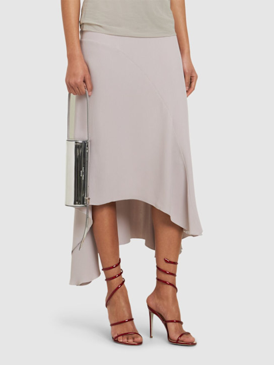 René Caovilla: 105mm Metallic leather sandals - Red - women_1 | Luisa Via Roma