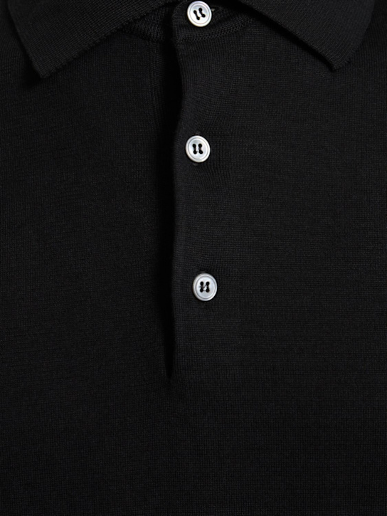Lardini: Cotton polo - Black - men_4 | Luisa Via Roma